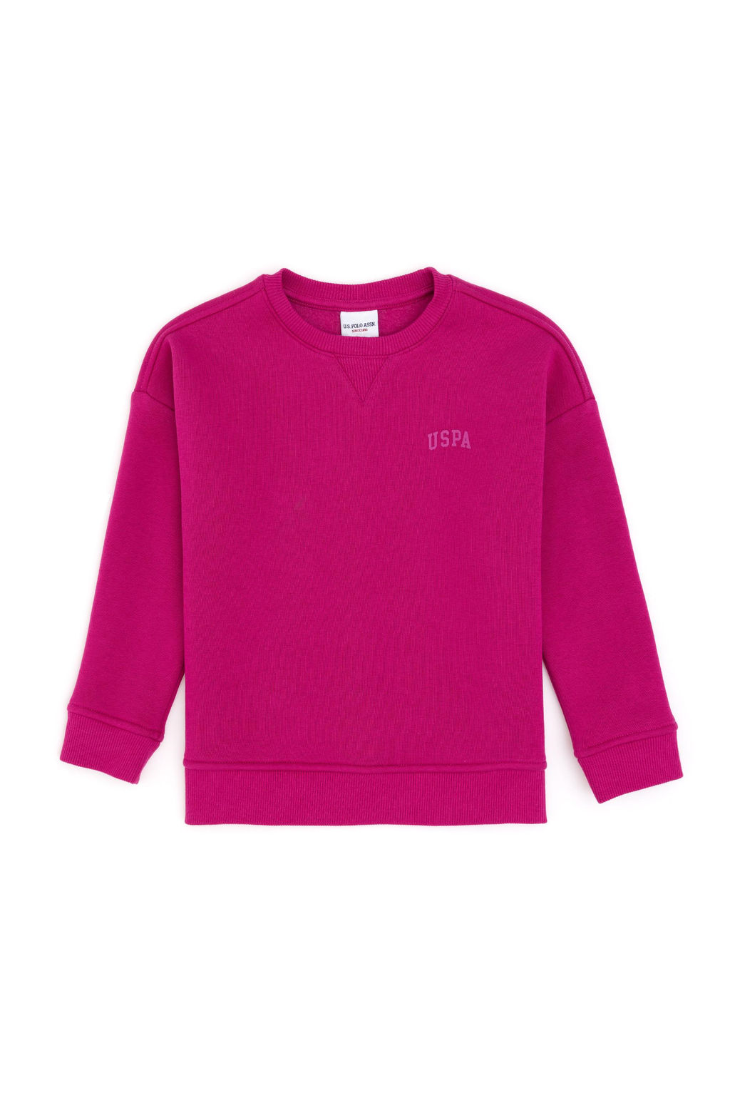 K_z _ocuk Fu_ya _ardonlu Bisiklet Yaka Basic Sweatshirt