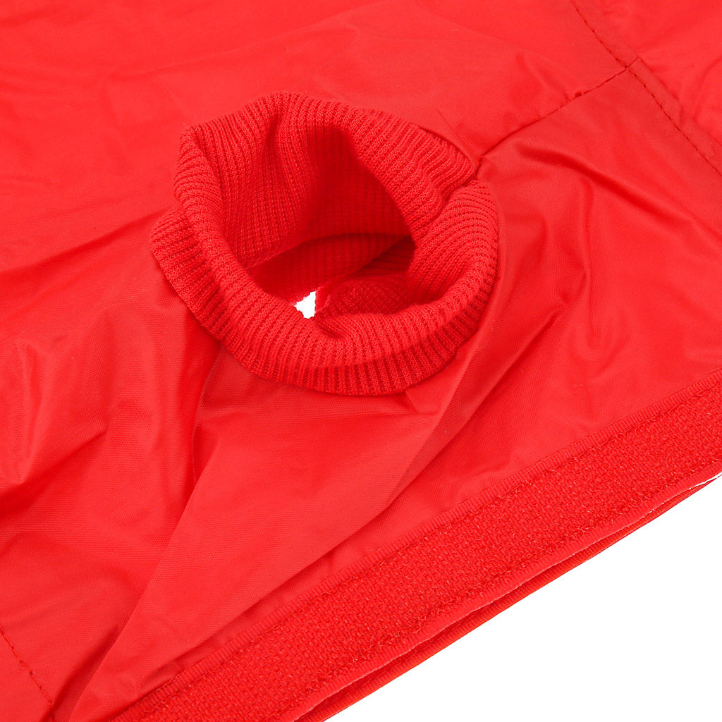 Пэт тойс (Pet toys) Одежда для собаки Плащ с капюшоном, на липучке, светоотражающая полоска, р-р L, длина спинки 30см/обхват груди 44см/обхват шеи 32см, цвет-красный, плащевка (Китай) - Домашняя мода фото 8