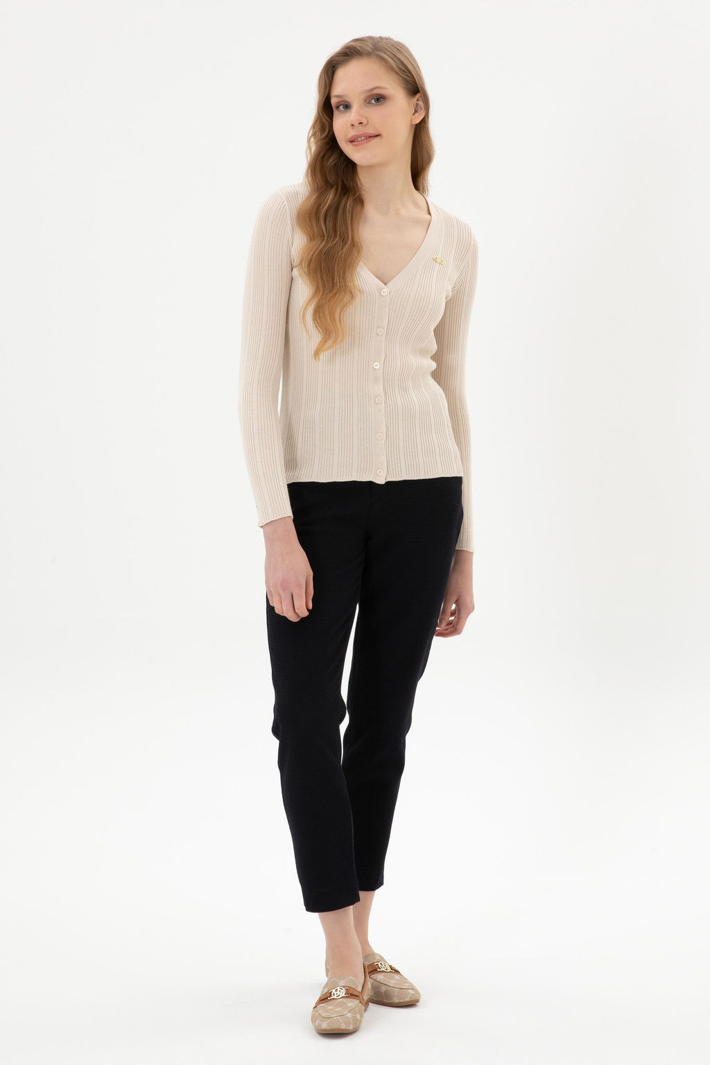 Kad_n Krem Basic Triko H_rka Sepette S_rpriz _ndirim - U.s. polo assn фото 4