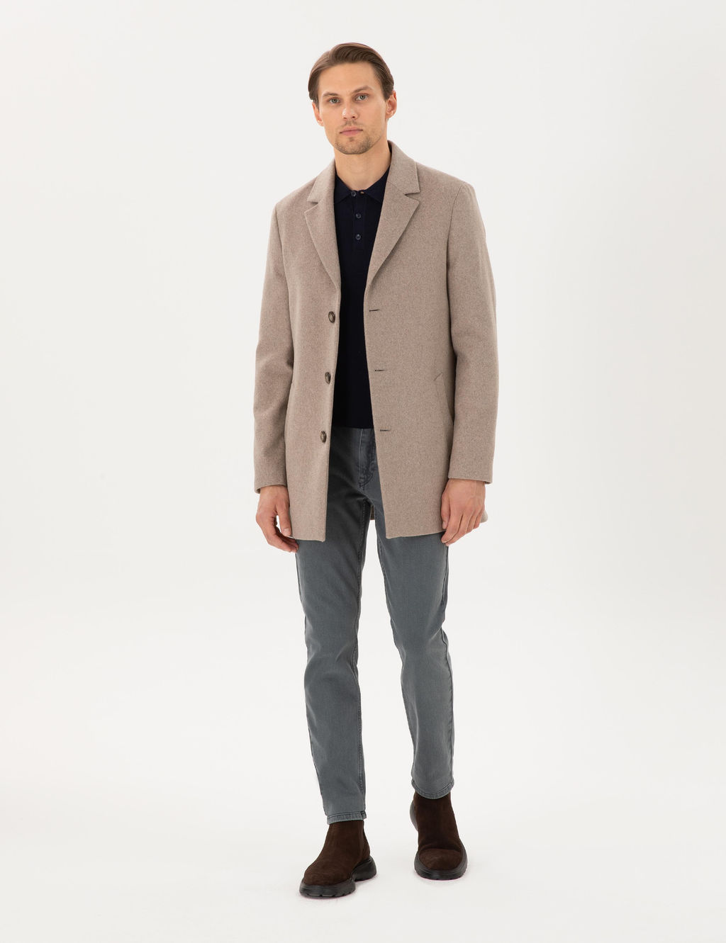 Bej Ex. Slim Fit Ka_e Kaban - Pierre cardin фото 4