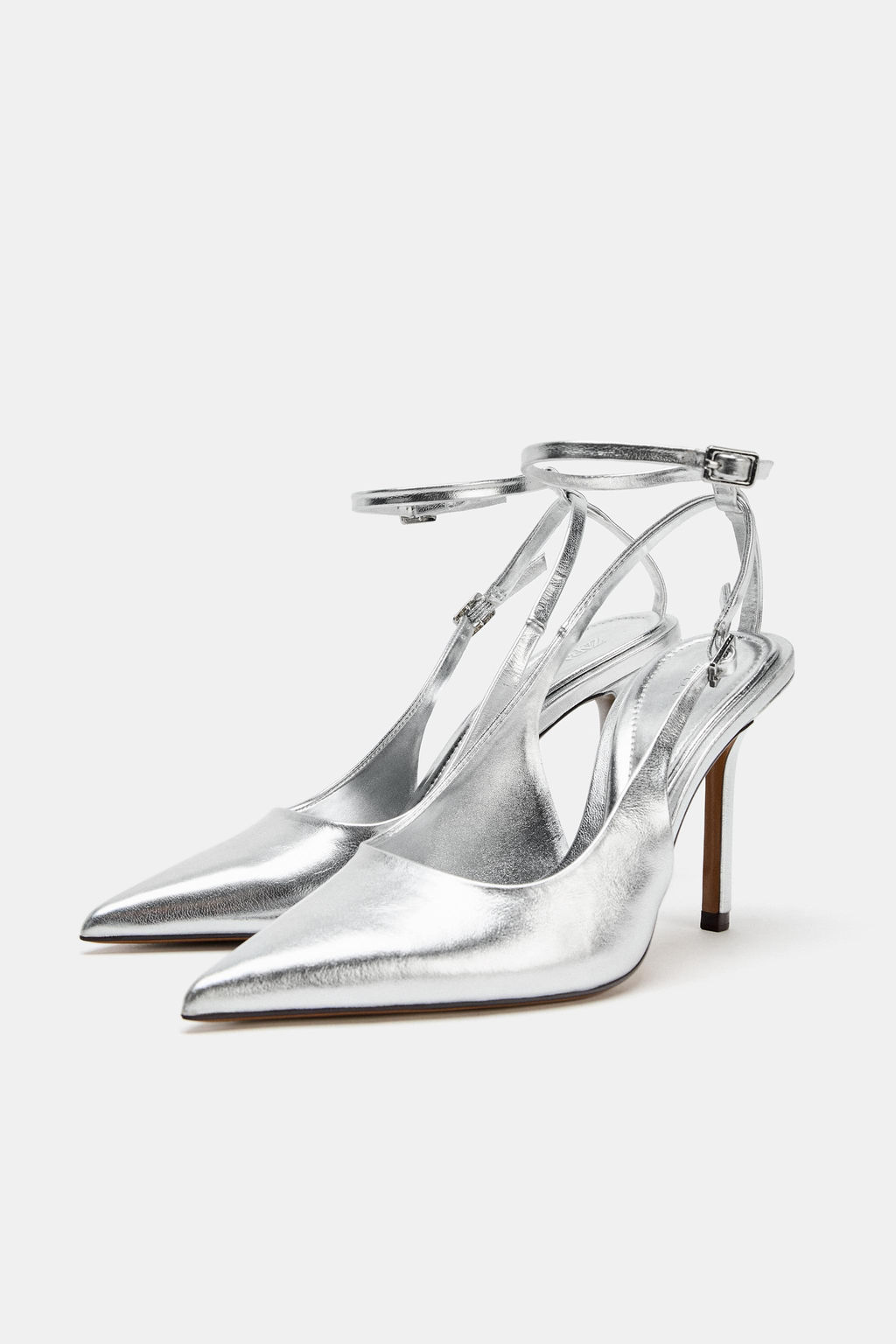 ZAPATO DESTALONADO EFECTO METALIZADO / Plata - Zara фото 4