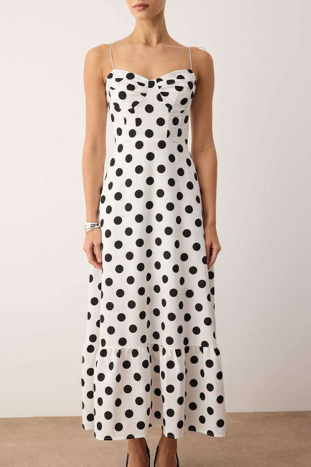 TRENDYOLMILLA Beyaz Drape Detayl? Dokuma Maxi Elbise TWOSS24EL01128 фото 22