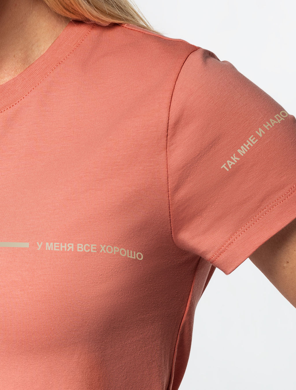 VILATTE / Футболка из премиального хлопка с принтом фольгой  фото 3