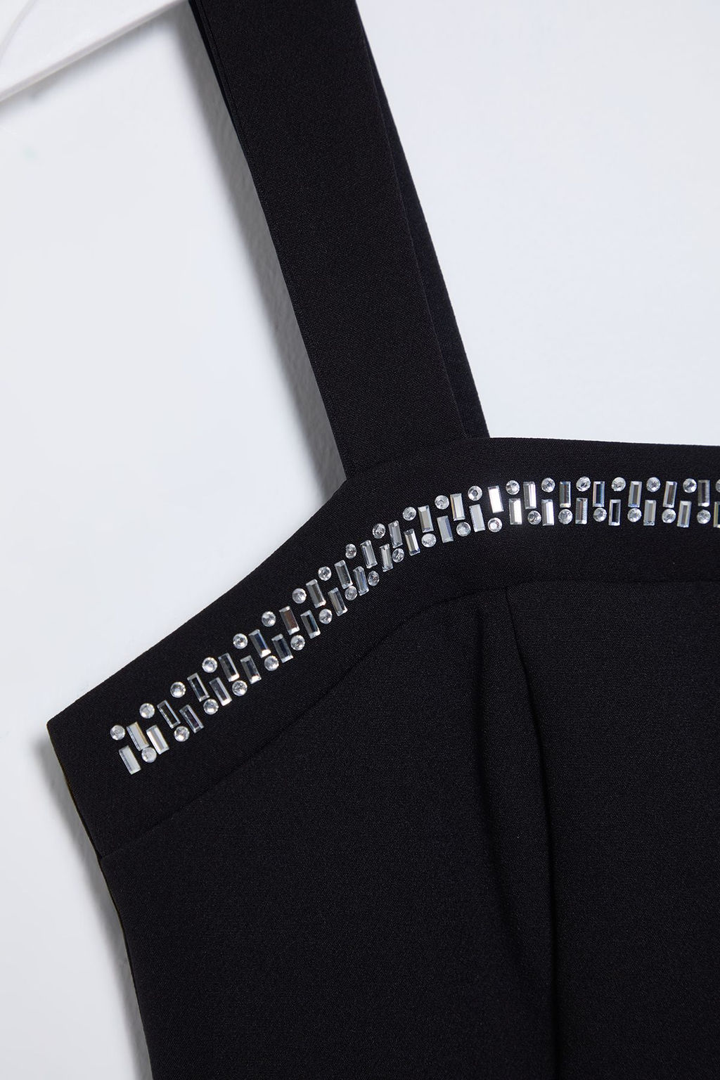 TRENDYOLMILLA Siyah A-Kesim Tas Aksesuar Detayl? Straplez Dokuma S?k Elbise TPRSS25EL00083 фото 4