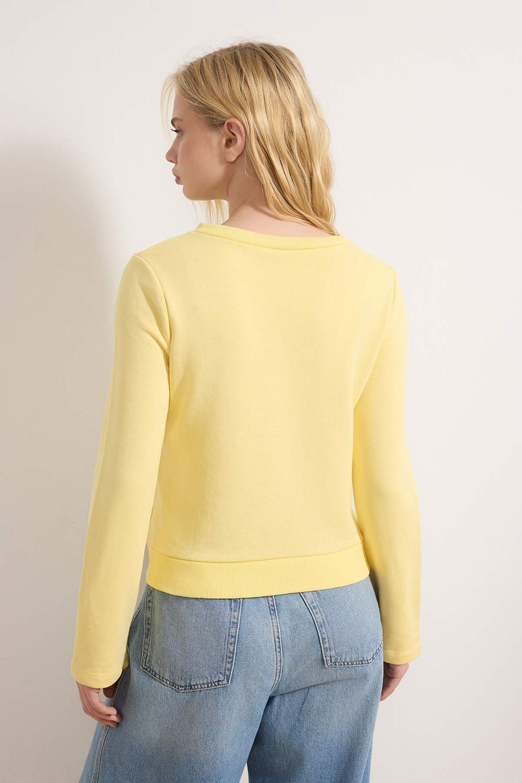 Teen Ac?k Sar? Dugmeli Regular/Normal Kal?p Orme Sweatshirt TWOAW26SW00162