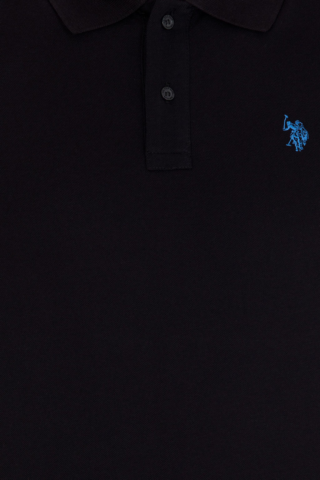 U. S. Polo Assn Мужская черная базовая футболка с воротником-поло - U.s. polo assn фото 6