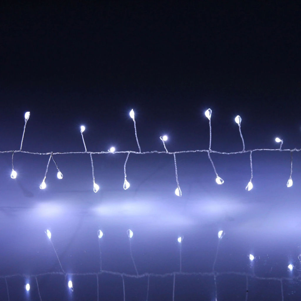 Гирлянда для дома 2,0 м 150 ламп LED "Мишура", IP-40, Белый