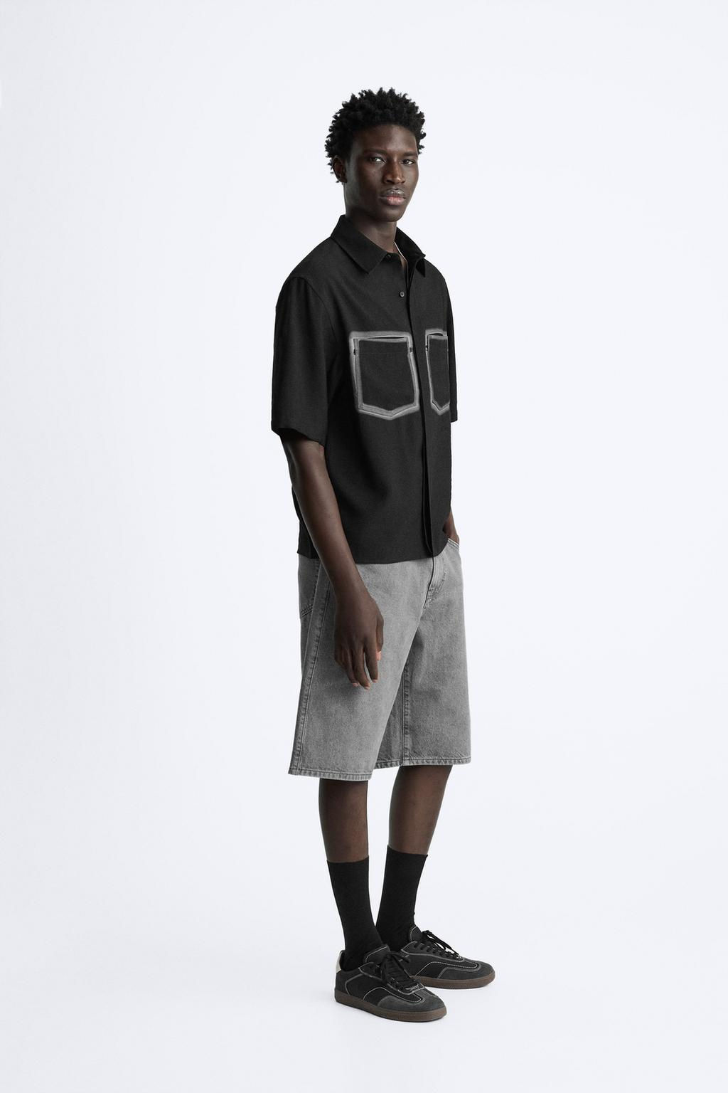 SHIRT WITH CONTRAST POCKETS - Zara фото 5