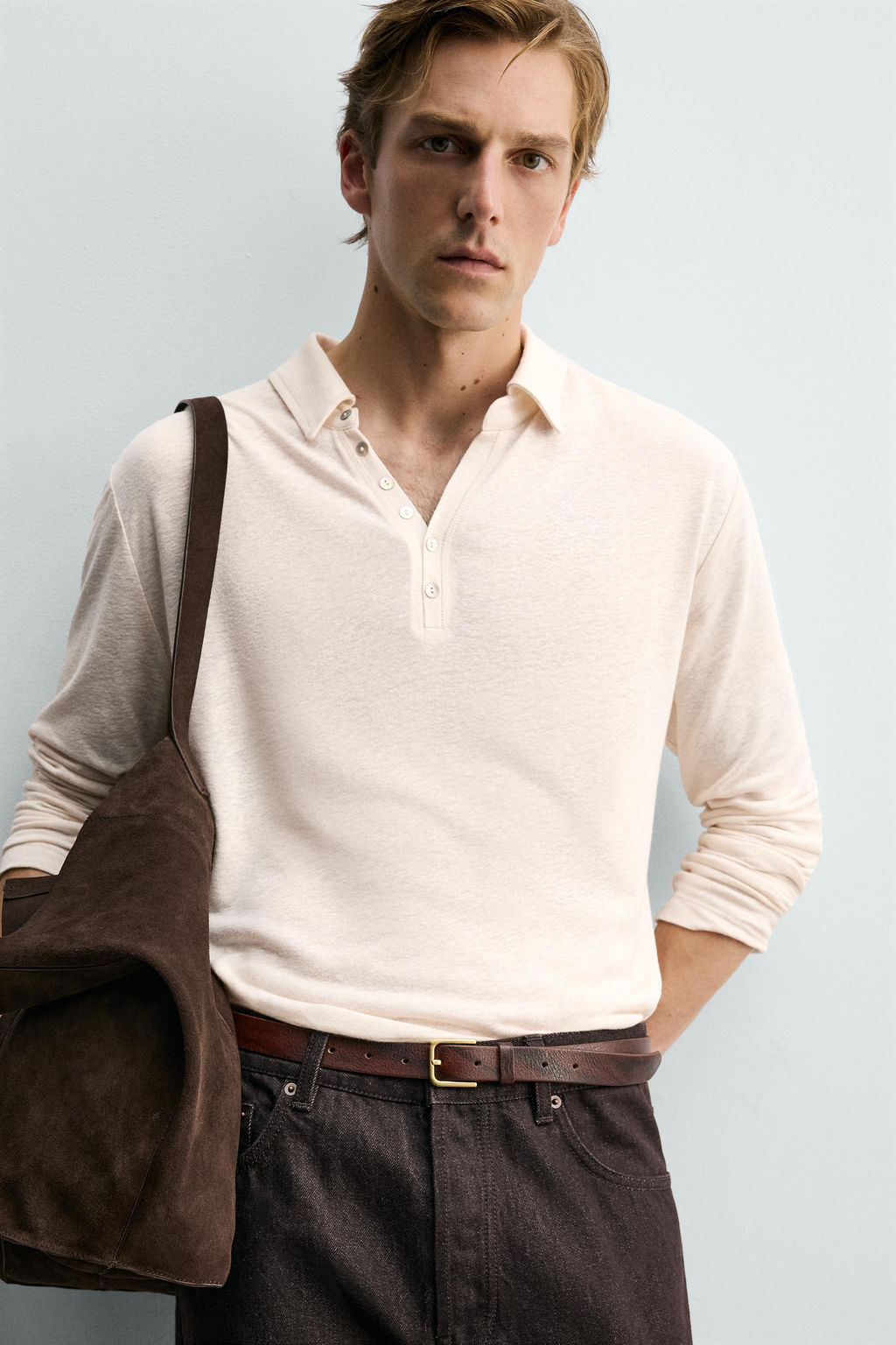 POLO RELAXED FIT VISCOSA - LINO / Rosa - Zara фото 6