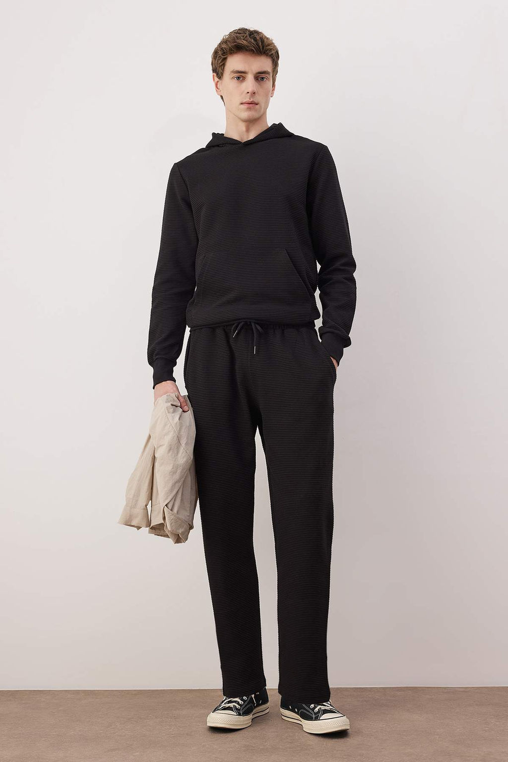 Siyah Regular/Normal Kesim Dokulu Boru Paca Esofman Alt? TMNAW26EA00017