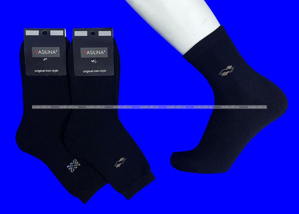 Цена за 10 пар. Василина носки мужские внутри махра хлопок