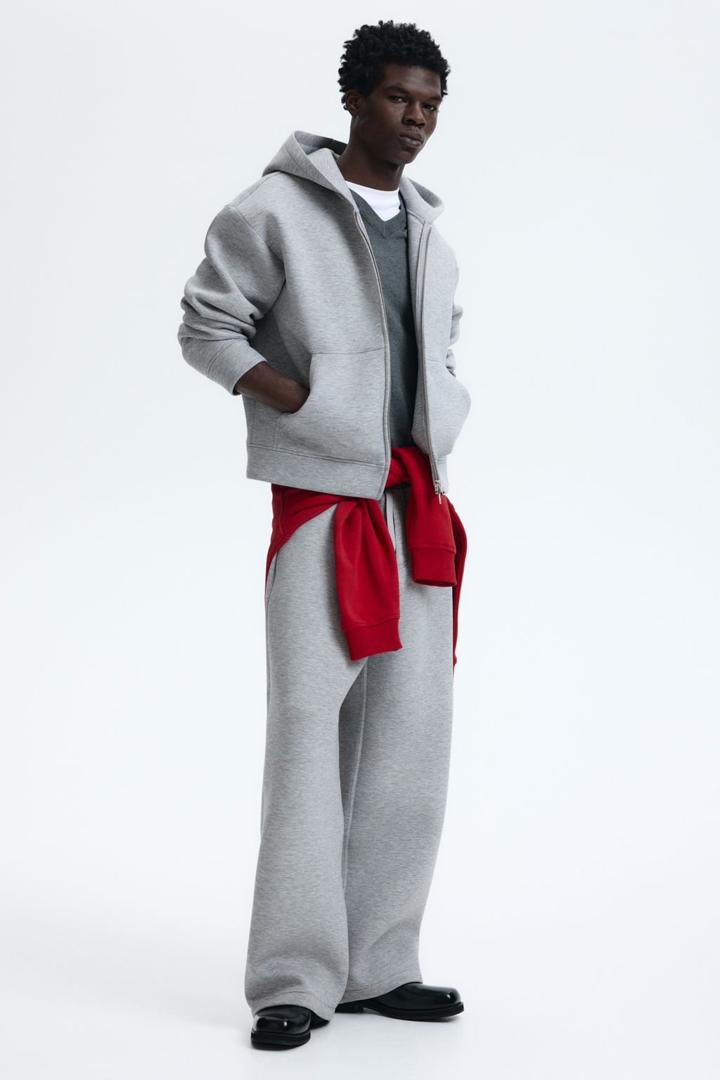 Chaqueta sudadera efecto neopreno Loose Fit - H&m фото 4