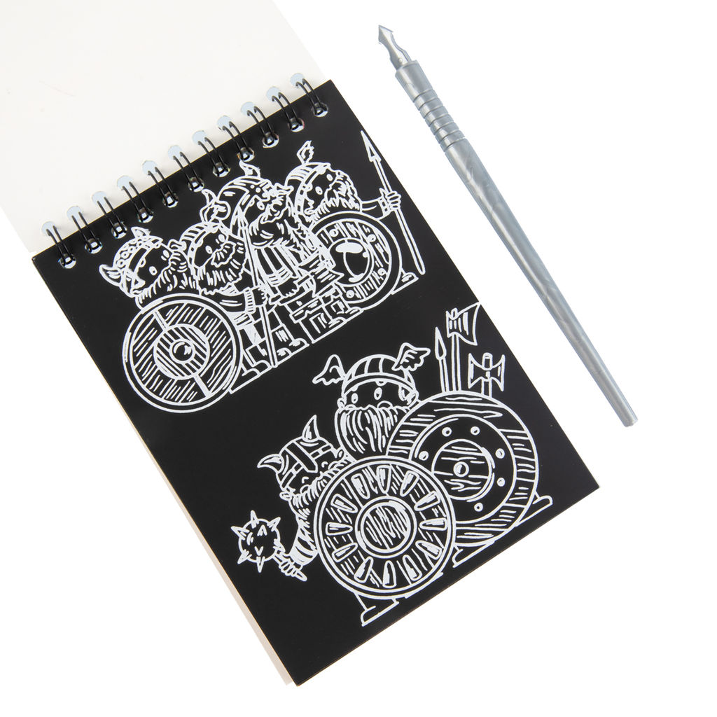 Hobbius GHPS-06 Набор для творчества Гравюра-блокнот 10 x 14 см Викинги  фото 6