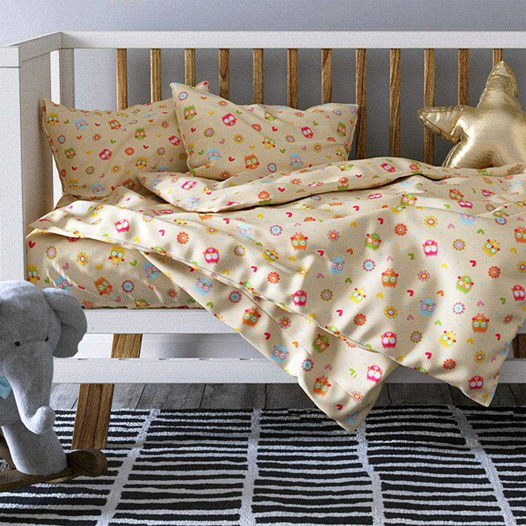 Простыня 1,5 спальная Совунья, беж детская 150х220см, бязь Комфорт 121г/м2, хлопок 100%, упаковка классическая ПВХ 28х41см, Домашняя мода (Россия) фото 4