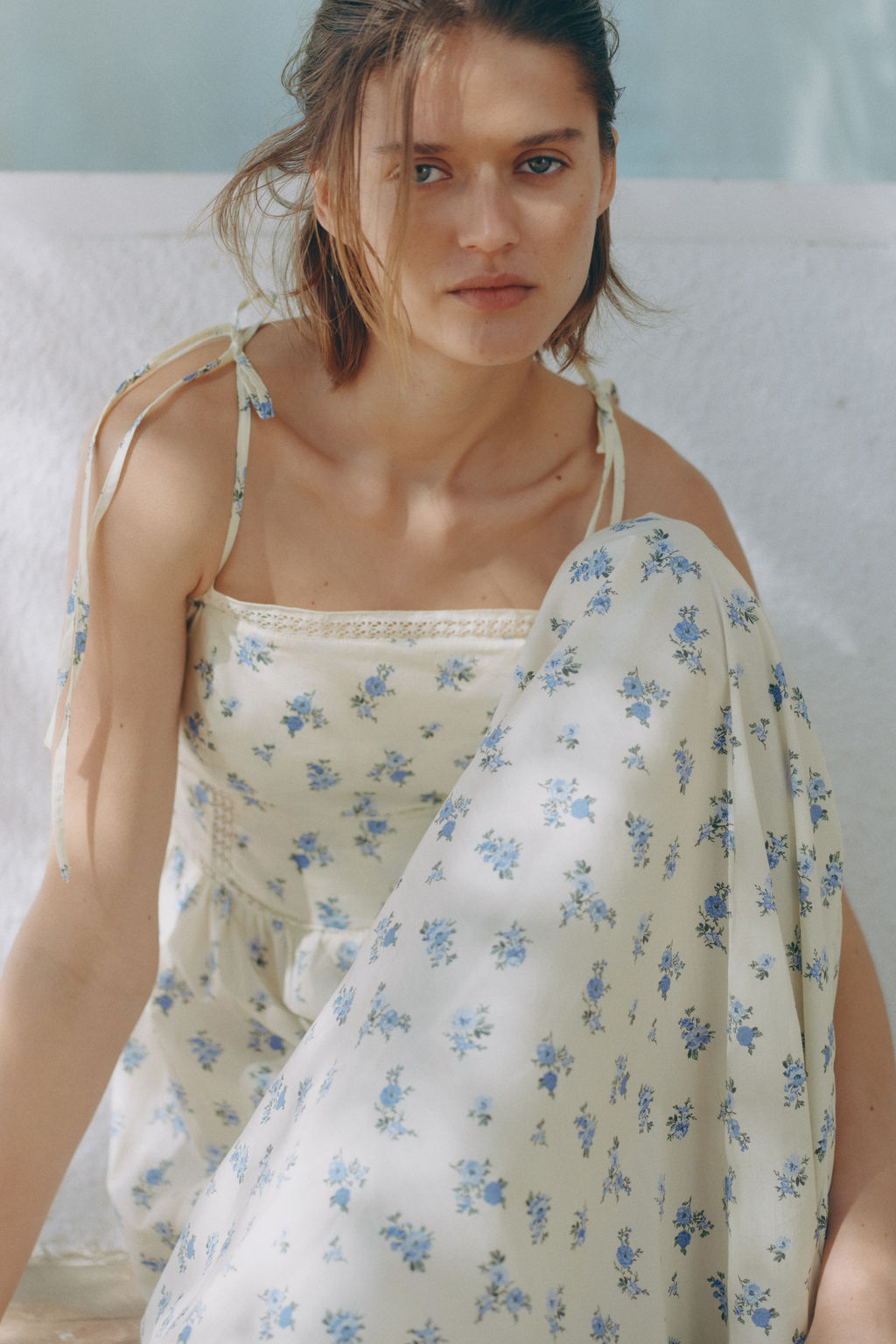 Vestido de algod?n con tirantes de lazo - H&m фото 6