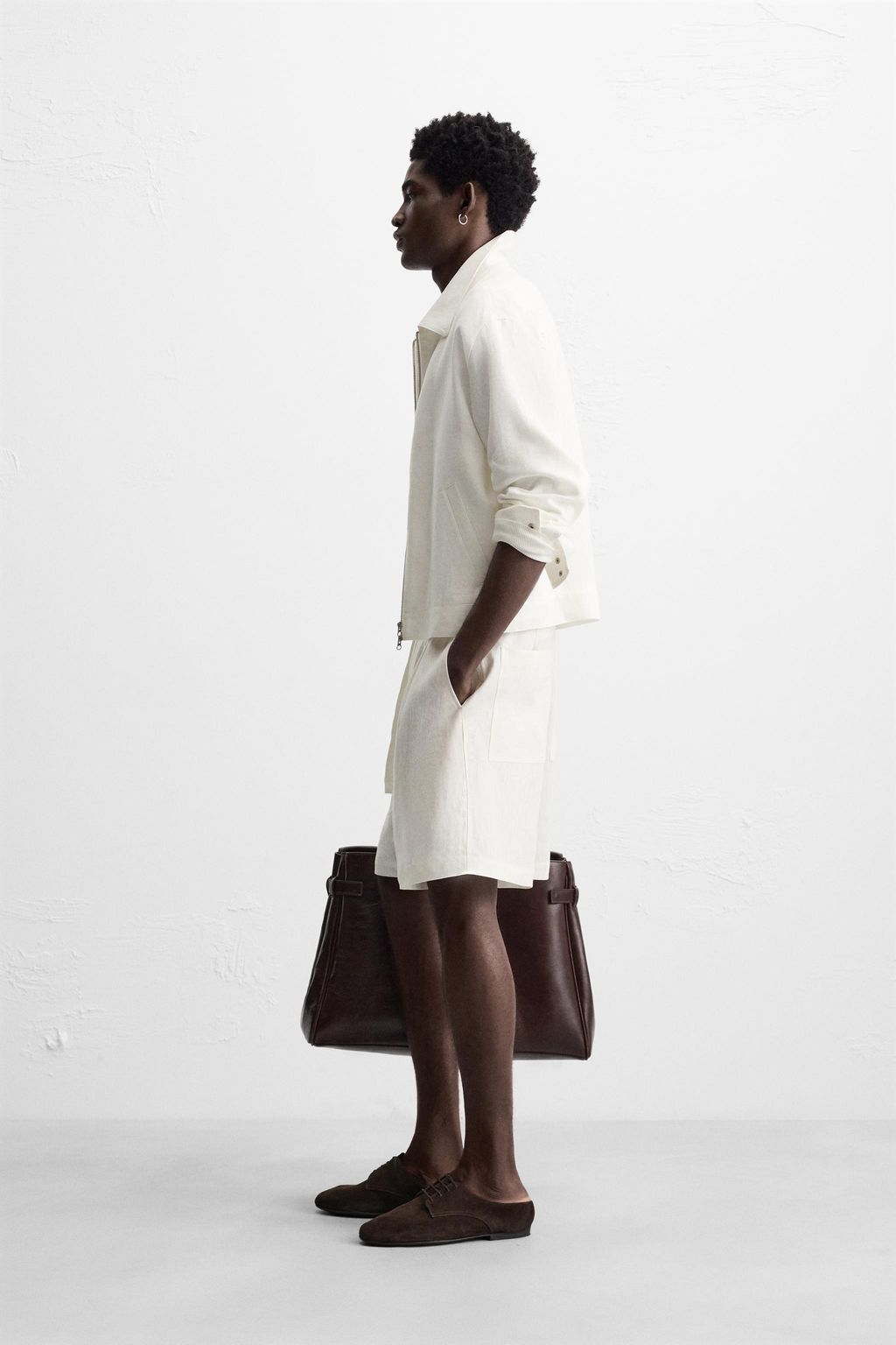 100% LINEN BERMUDA SHORTS WITH BELT - Zara фото 14