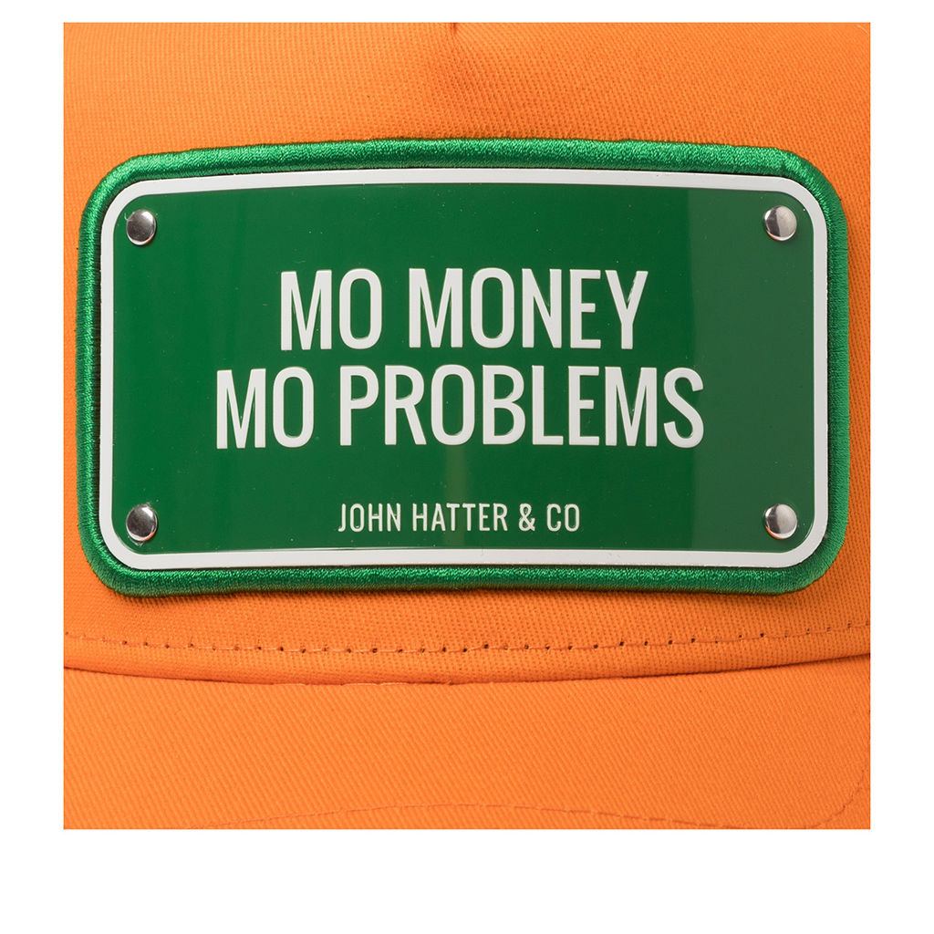 Бейсболка JOHN HATTER арт. 1-1088-U00 Mo Money Mo Problems (оранжевый)  фото 3