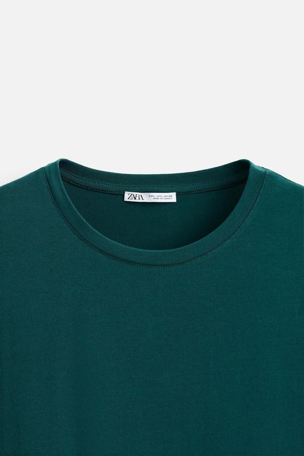 BASIC SLIM FIT T-SHIRT - Zara фото 69