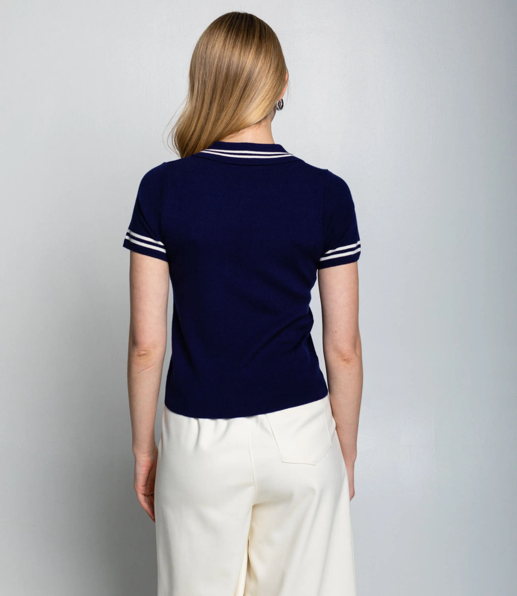 Футболка #КТ8168, тёмно-синий