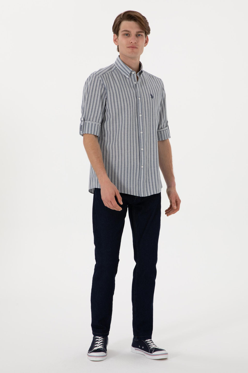 Erkek Mavi Uzun Kollu G_mlek Sepette S_rpriz _ndirim - U.s. polo assn фото 4