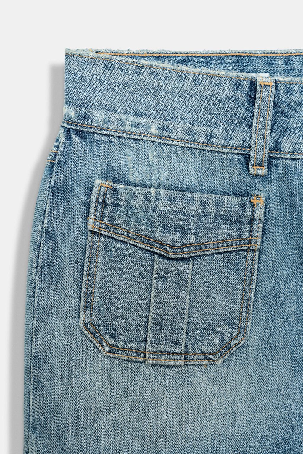 TRF DENIM MINI SKIRT - Zara фото 14