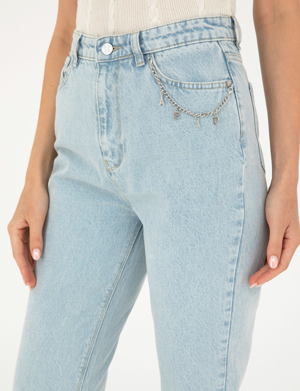 A__k Mavi Mom High Waist Fit Jean Pantolon