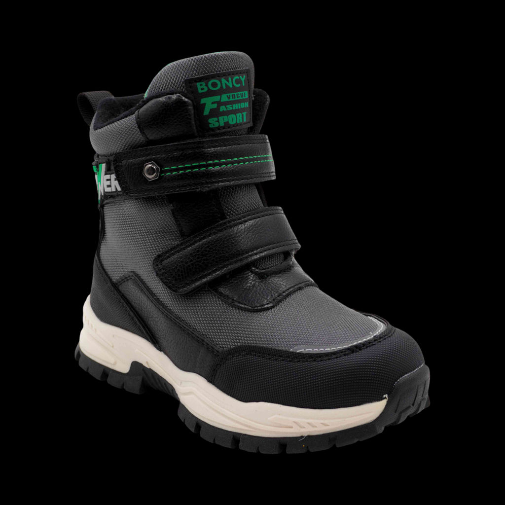 Ботинки мембранные на меху А6672-3 серые - BONCY фото 2