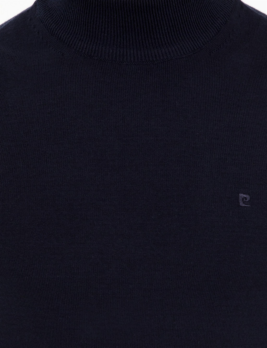 Lacivert Slim Fit Yar_m Bal_k__ Yaka Basic Triko Kazak