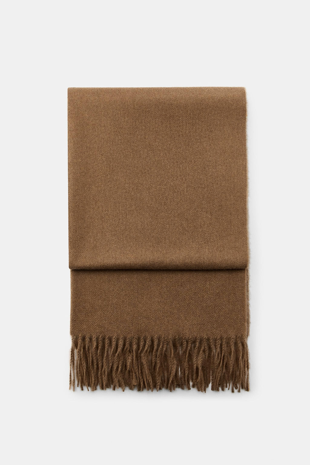 PLAIN SCARF WITH FRINGE