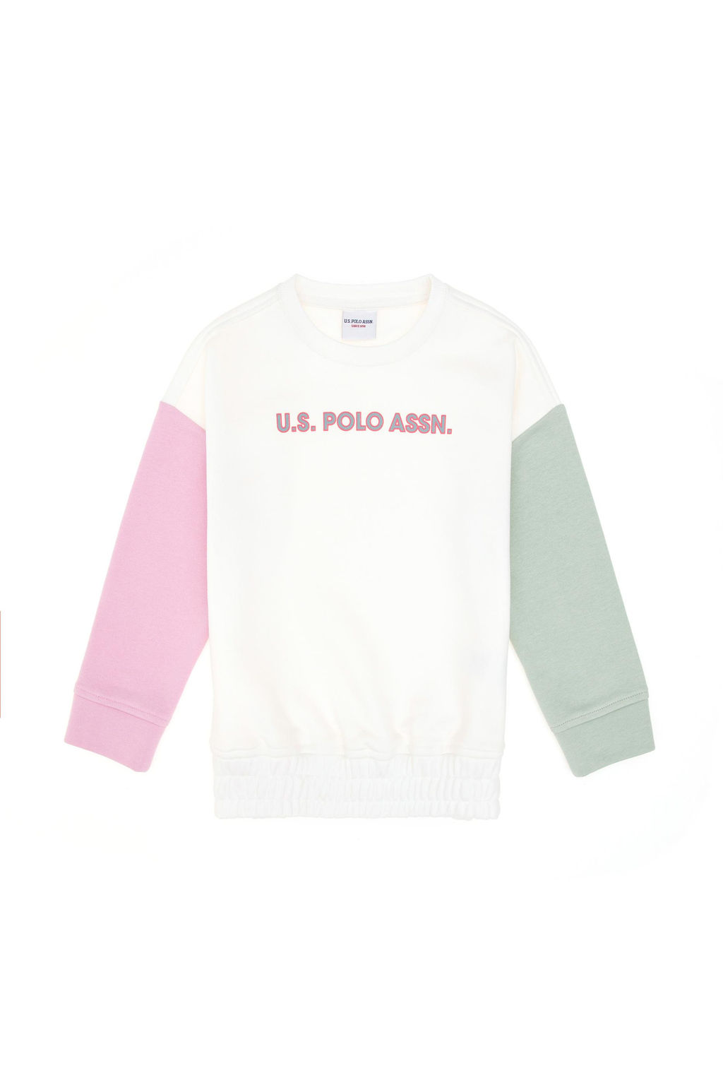 K_z _ocuk Ekru Bisiklet Yaka _ardonlu Sweatshirt