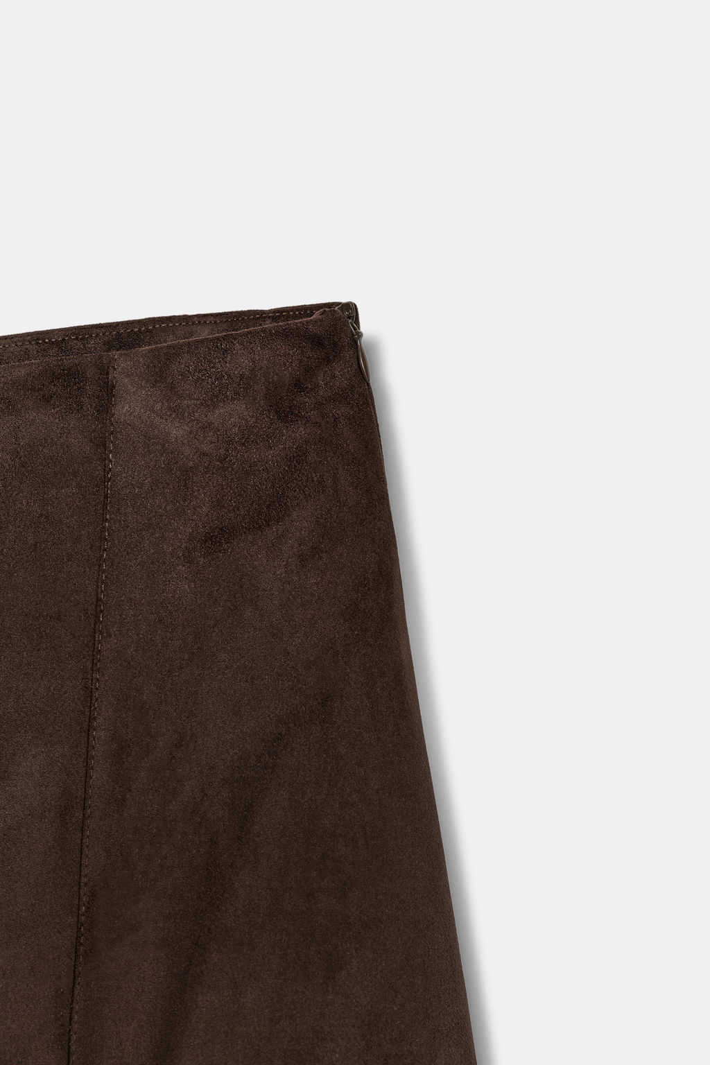 ASYMMETRIC SUEDE-EFFECT MIDI SKIRT - Zara фото 6