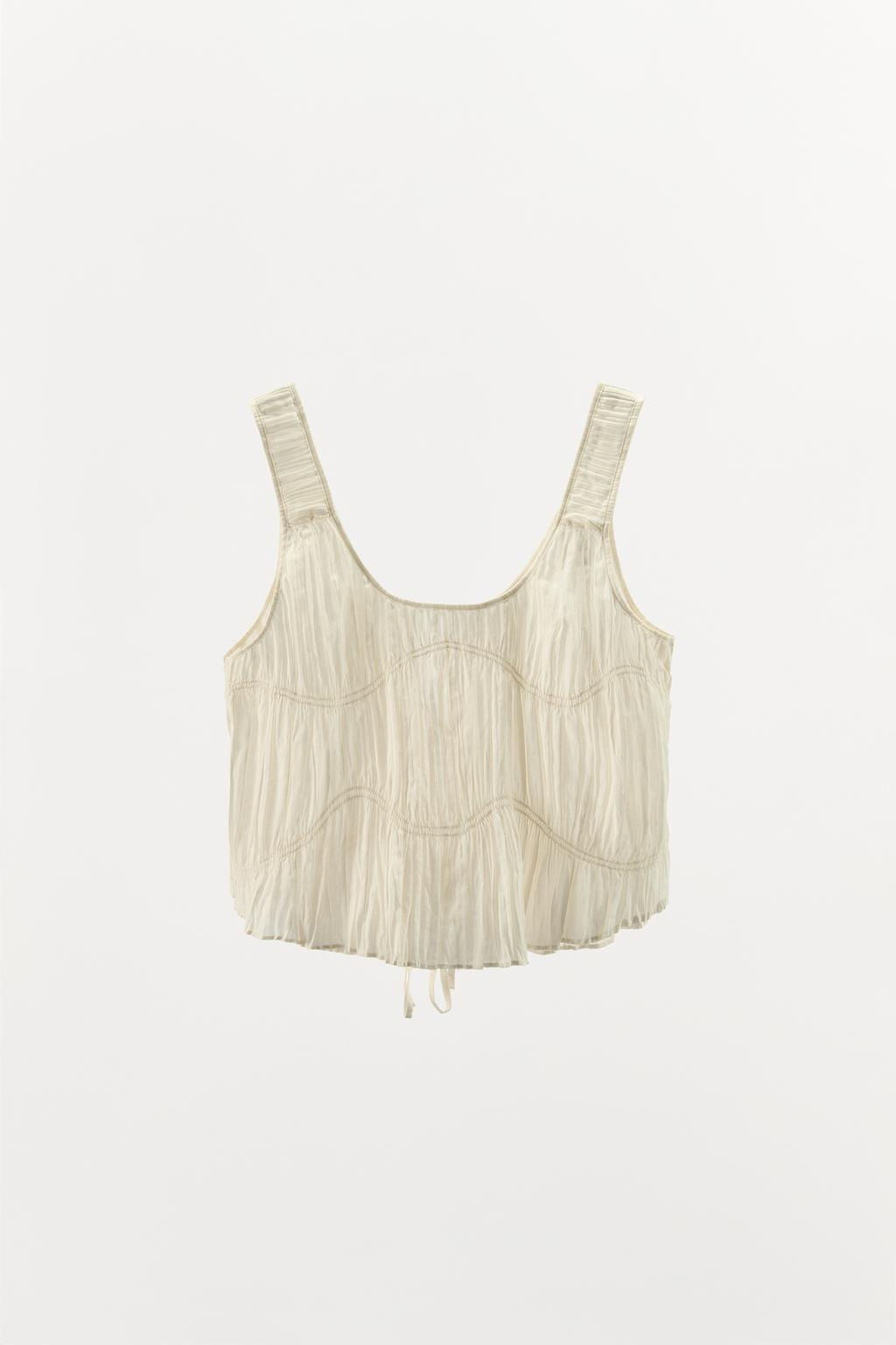 GATHERED COTTON TOP - Zara фото 5