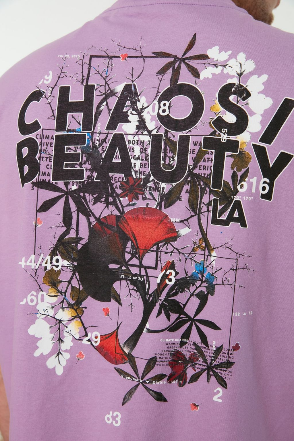 TRENDYOL MAN Lila Oversize Yaz? Bask?l? %100 Pamuklu T-Shirt TMNSS21TS2037 - Trendyolmilla фото 3