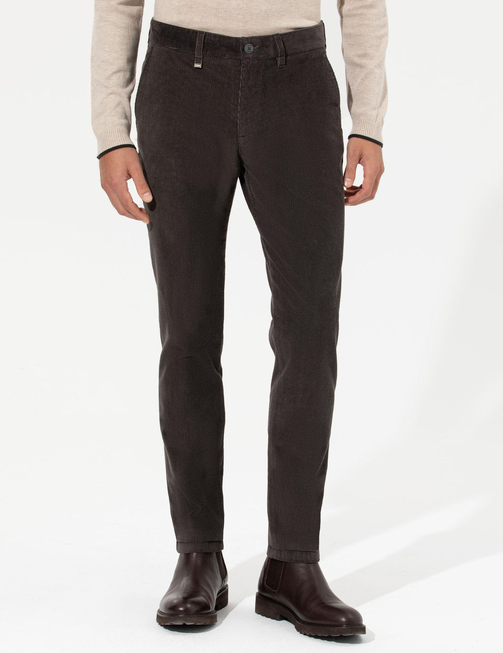 Узкие брюки из плотной ткани цвета хаки - Cacharel фото 2