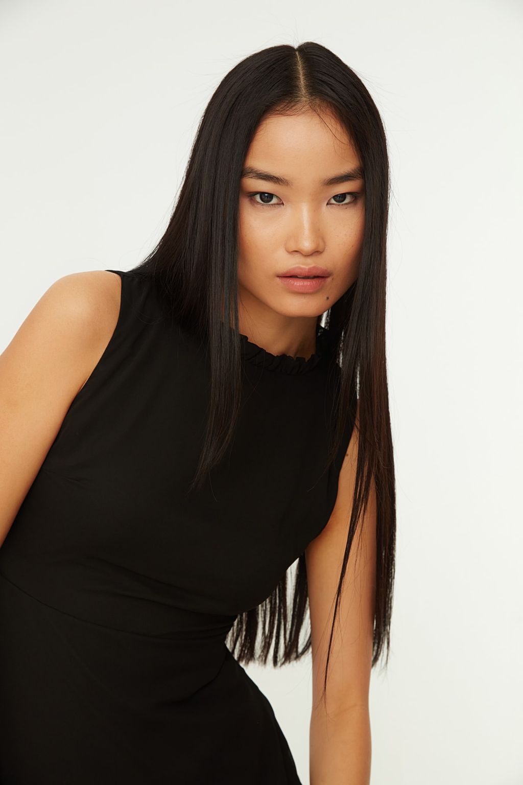 TRENDYOLMILLA Koyu Lacivert A Kesim Mini Astarl? Sifon Dokuma Elbise TWOSS20EL0237 фото 3