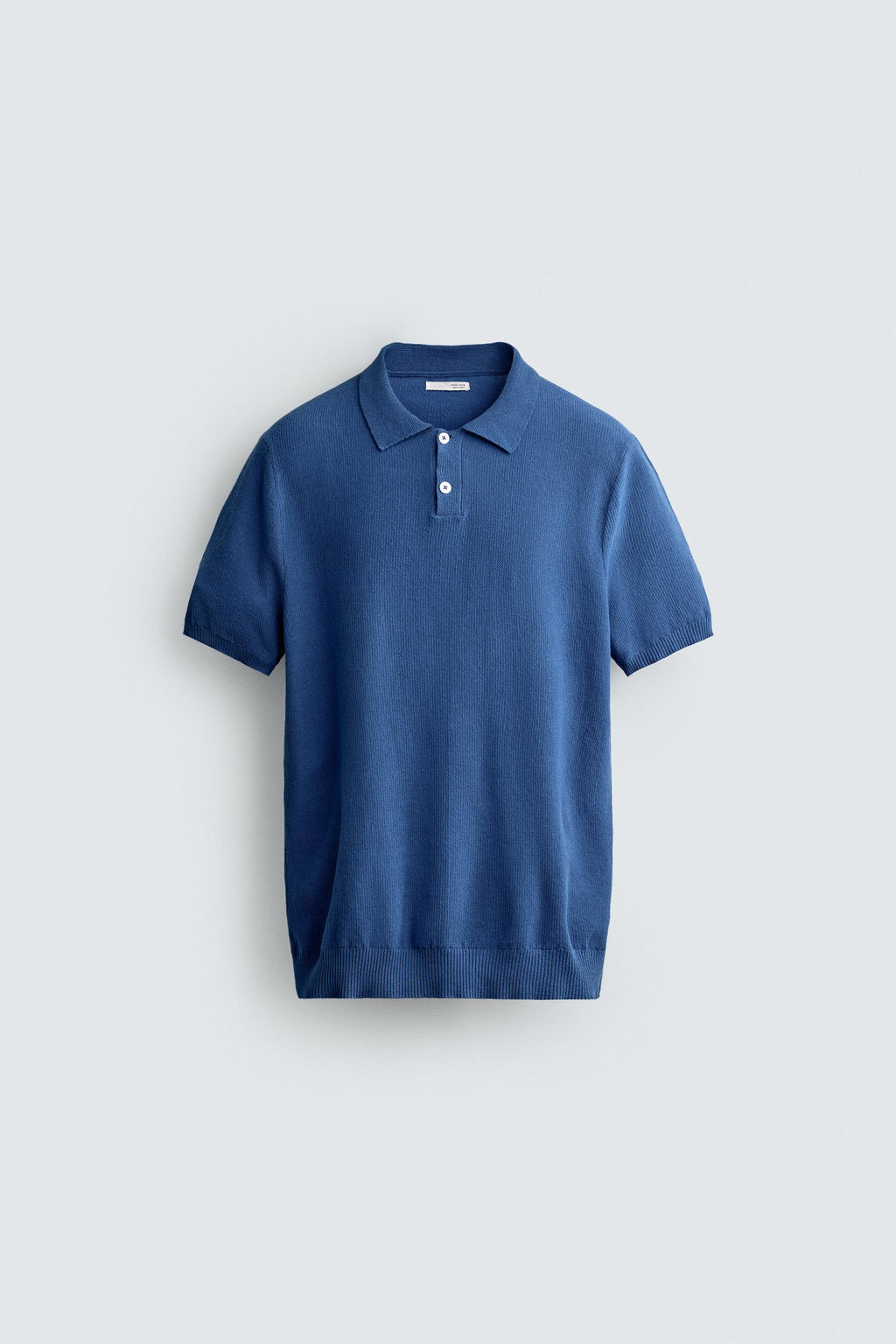 POLO PUNTO REGULAR FIT ESTRUCTURA / Azul?n - Zara фото 8