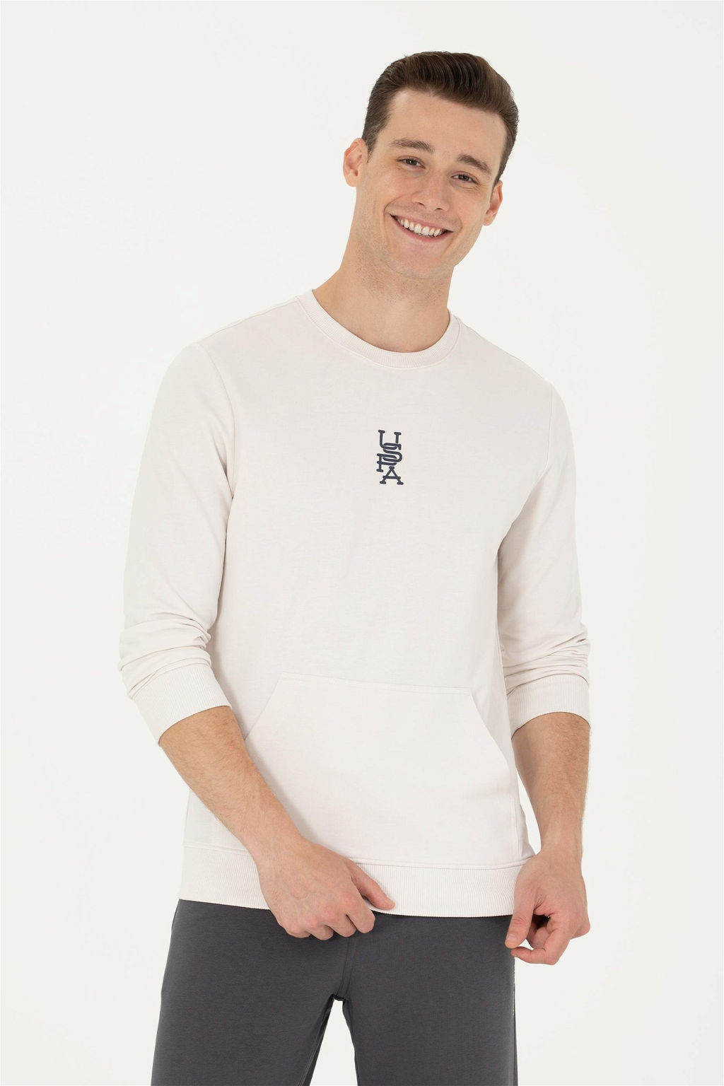 U. S. Polo Assn Мужской свитшот с круглым вырезом Stone - U.s. polo assn фото 8