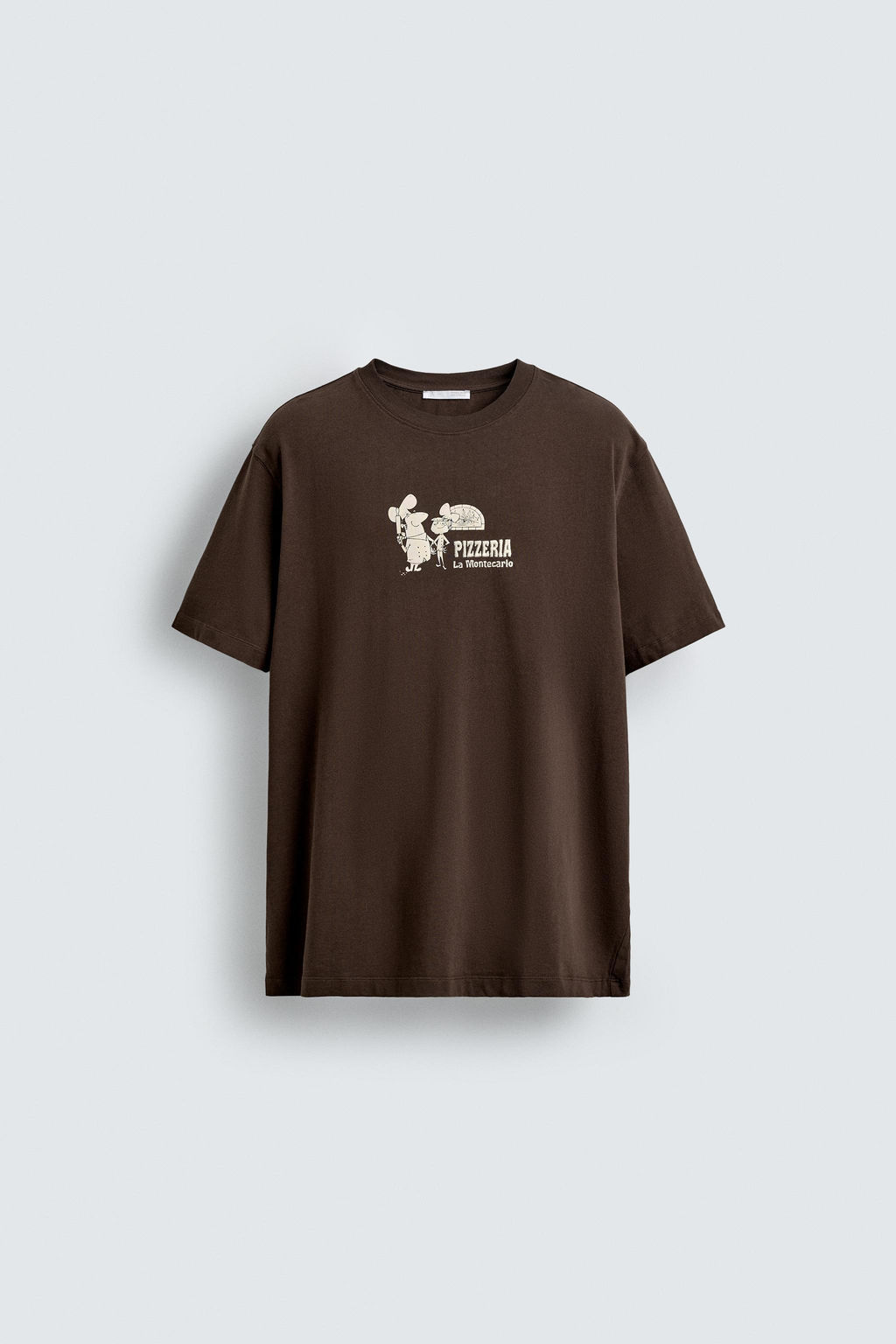 PIZZERIA LA MONTECARLO PRINT T-SHIRT - Zara фото 21