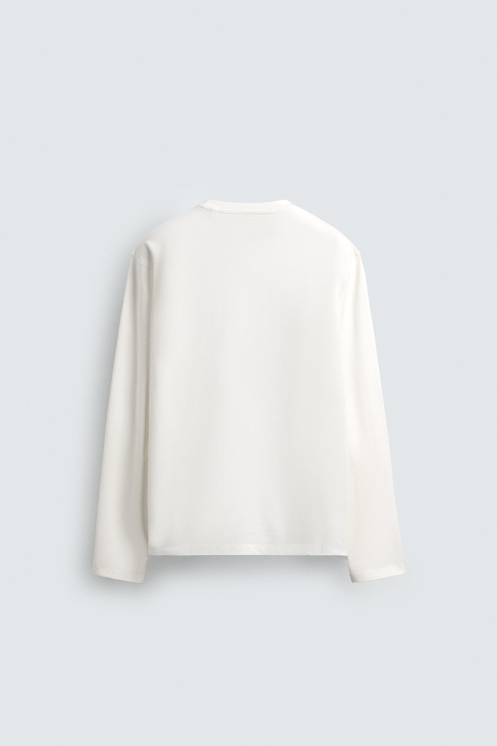 CAMISETA MEDIUM WEIGHT MANGA LARGA / Blanco - Zara фото 7