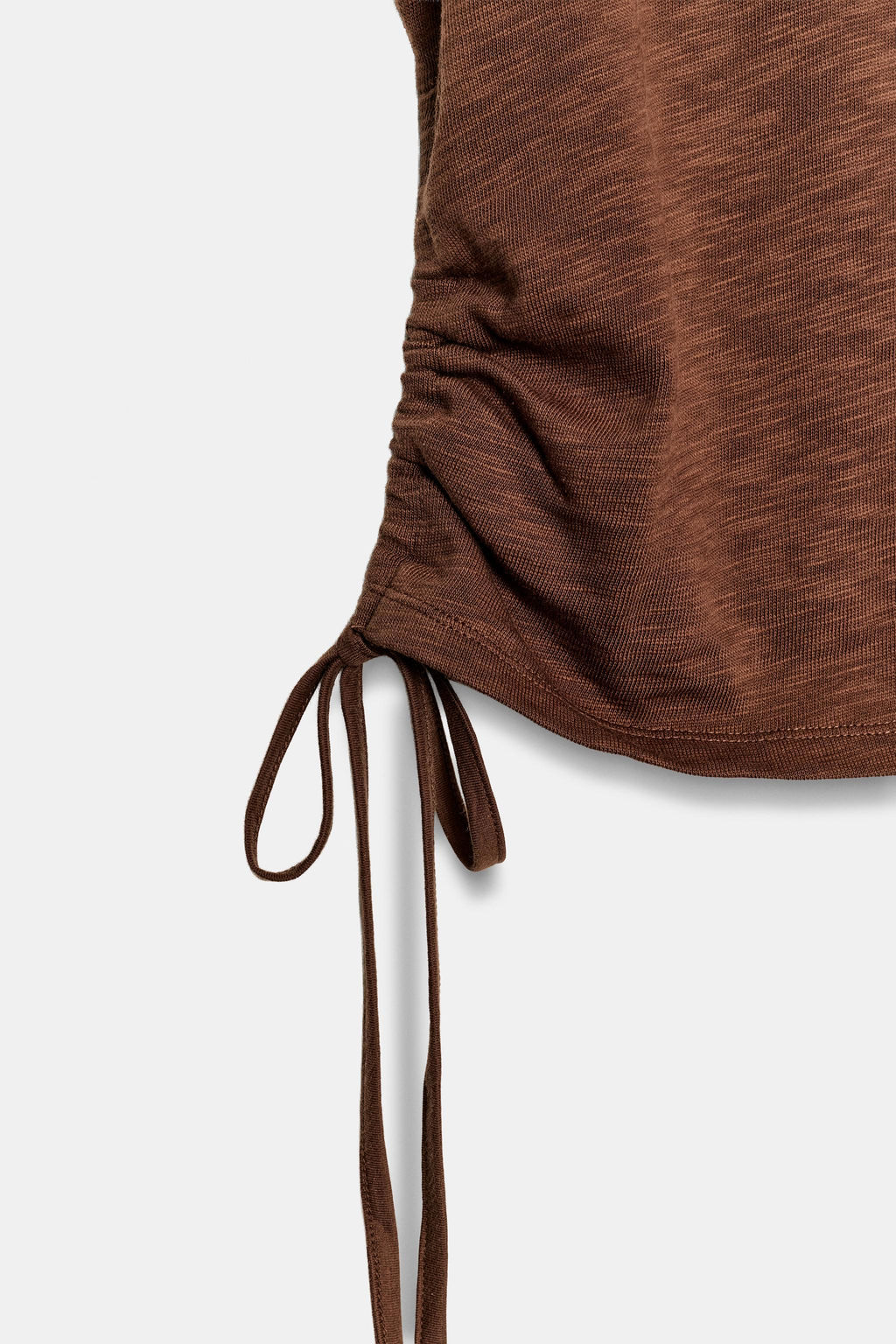 CAMISETA R?STICA FRUNCES / Marr?n - Zara фото 9