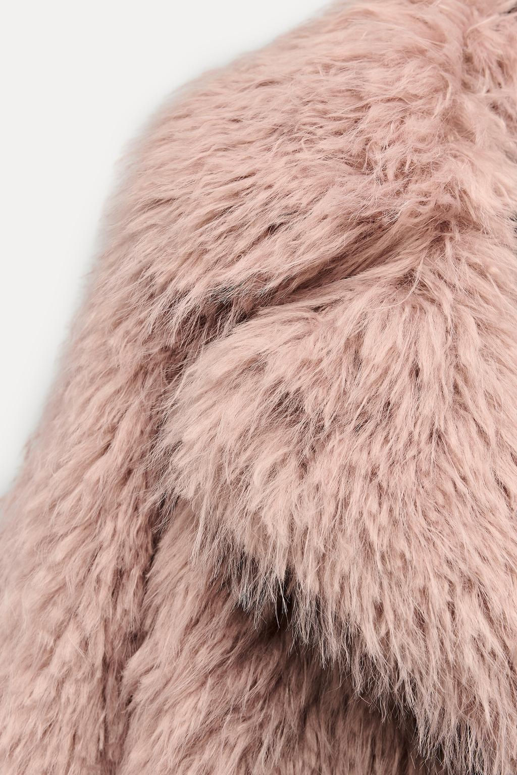 ZW COLLECTION FAUX FUR COAT - Zara фото 4