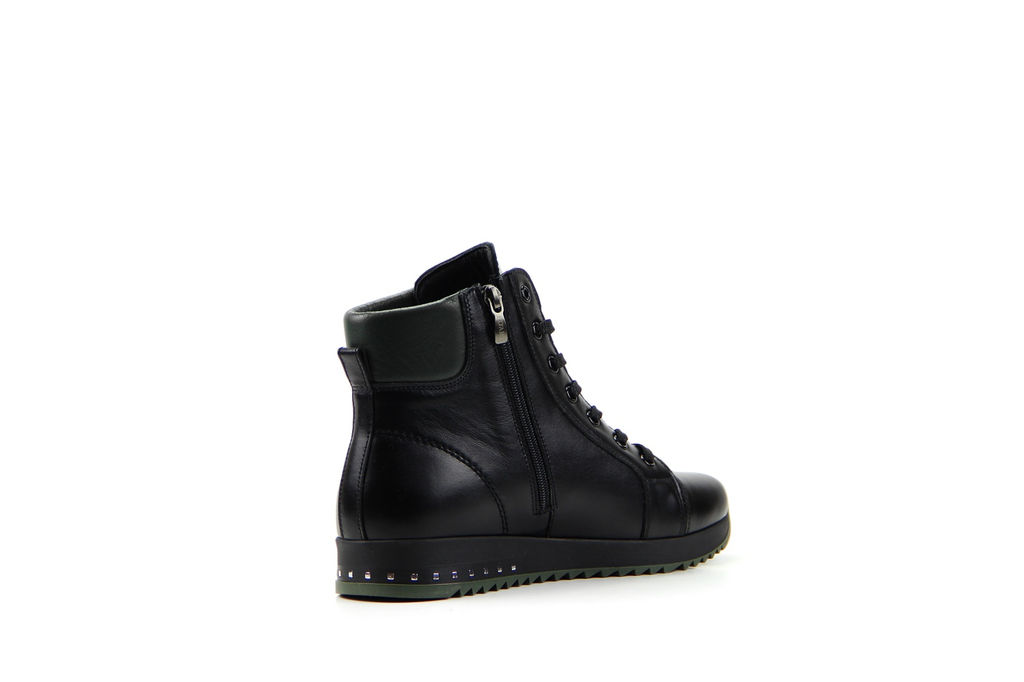 Ботинки 311.omega2bl.black+green/Шерсть