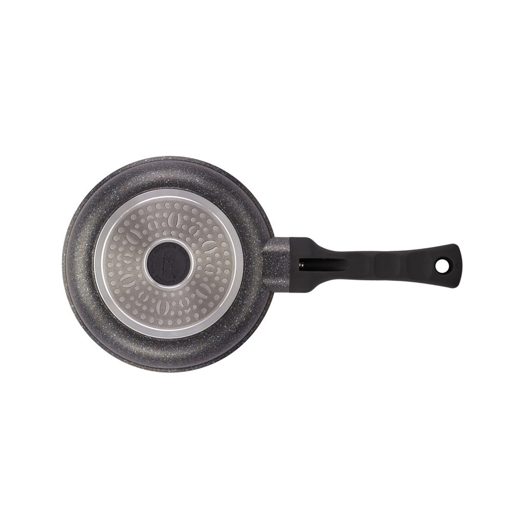 1582 GIPFEL Сковорода ZENIT 20x4,2см из литого алюминия с двуслойным мраморным антипригарным покрытием Teflon Marble, c индукционным дном, с бакелитовой ручкой с покрытием Soft-touch. Толщина: 2,0/5,0мм  фото 2