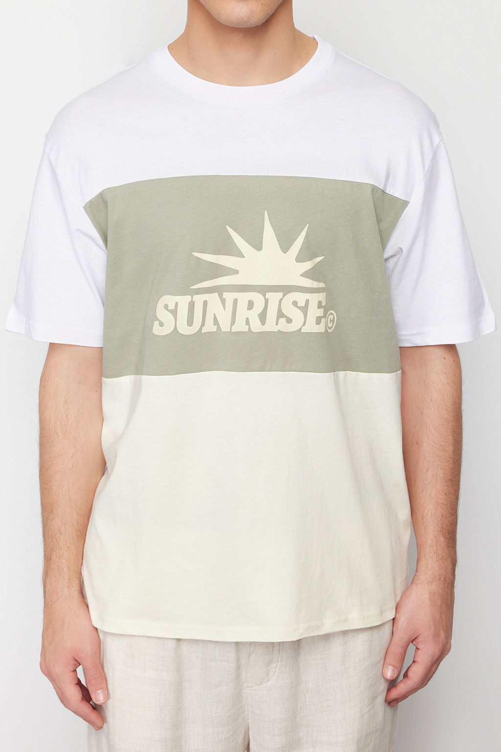 Siyah Oversize/Genis Kesim Yaz? Bask?l? Renk Bloklu %100 Pamuklu K?sa Kol T-Shirt TMNSS24TS00129 - Trendyolmilla фото 12