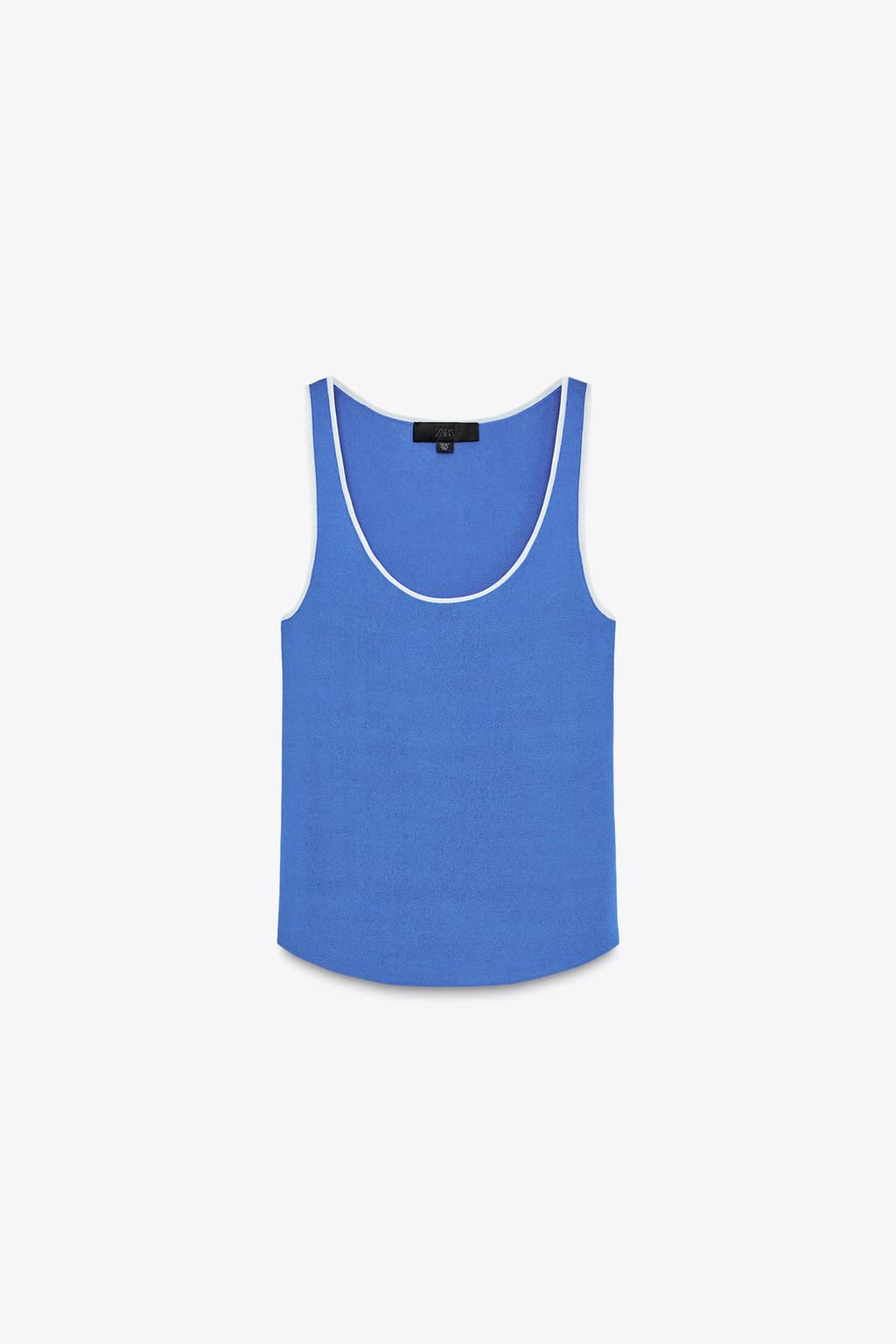 CONTRAST TRIM KNIT TOP - Zara фото 6