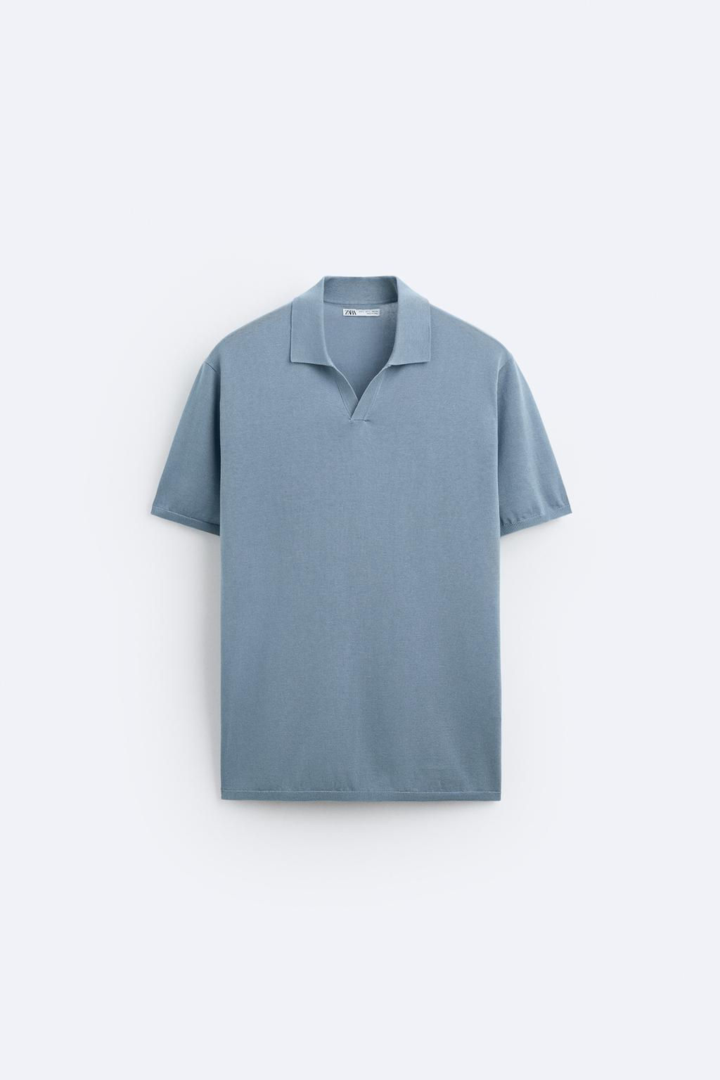 LYOCELL BLEND KNIT POLO SHIRT - Zara фото 7