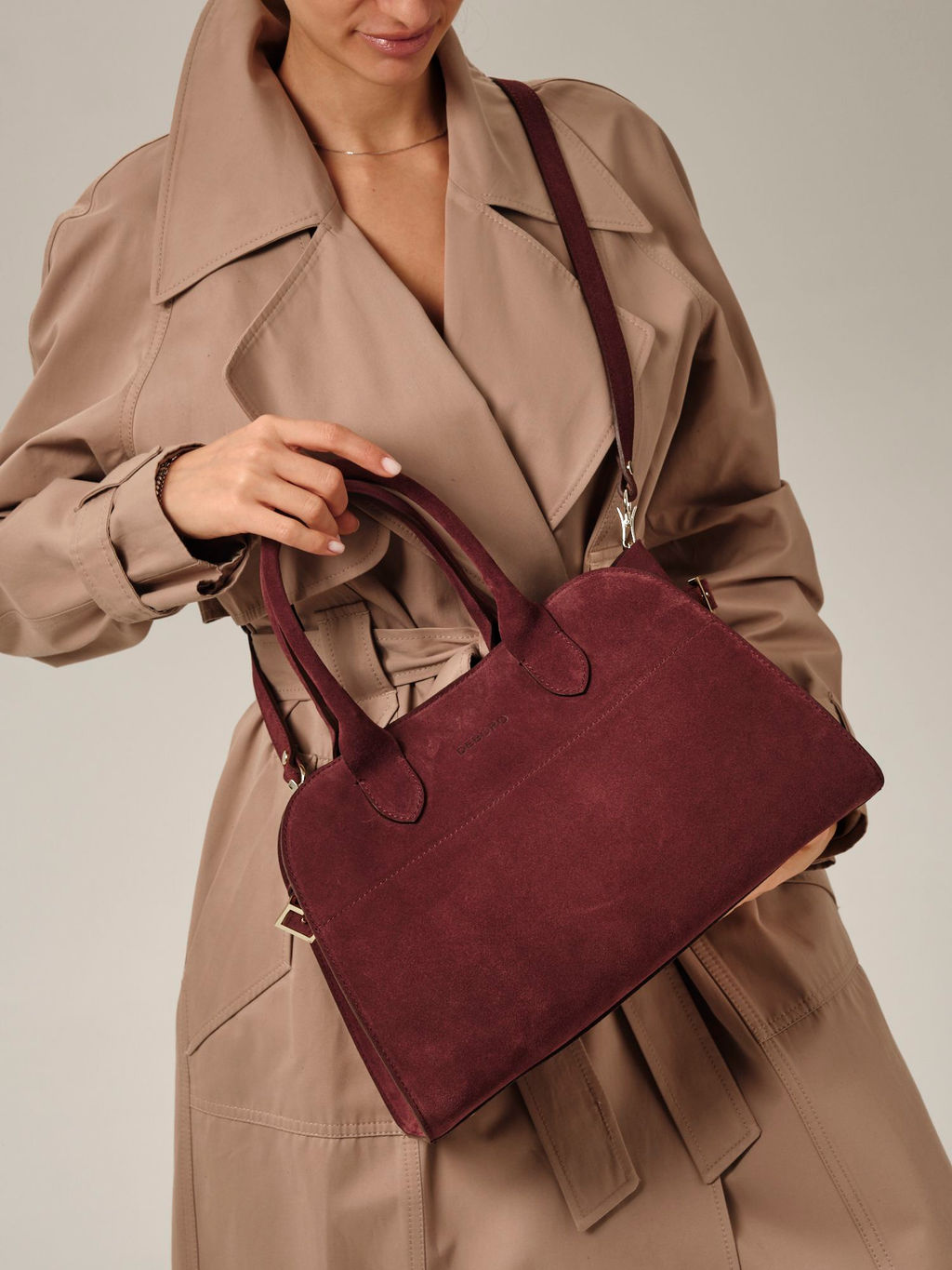 Замшевая сумка Deboro 31092 махагон