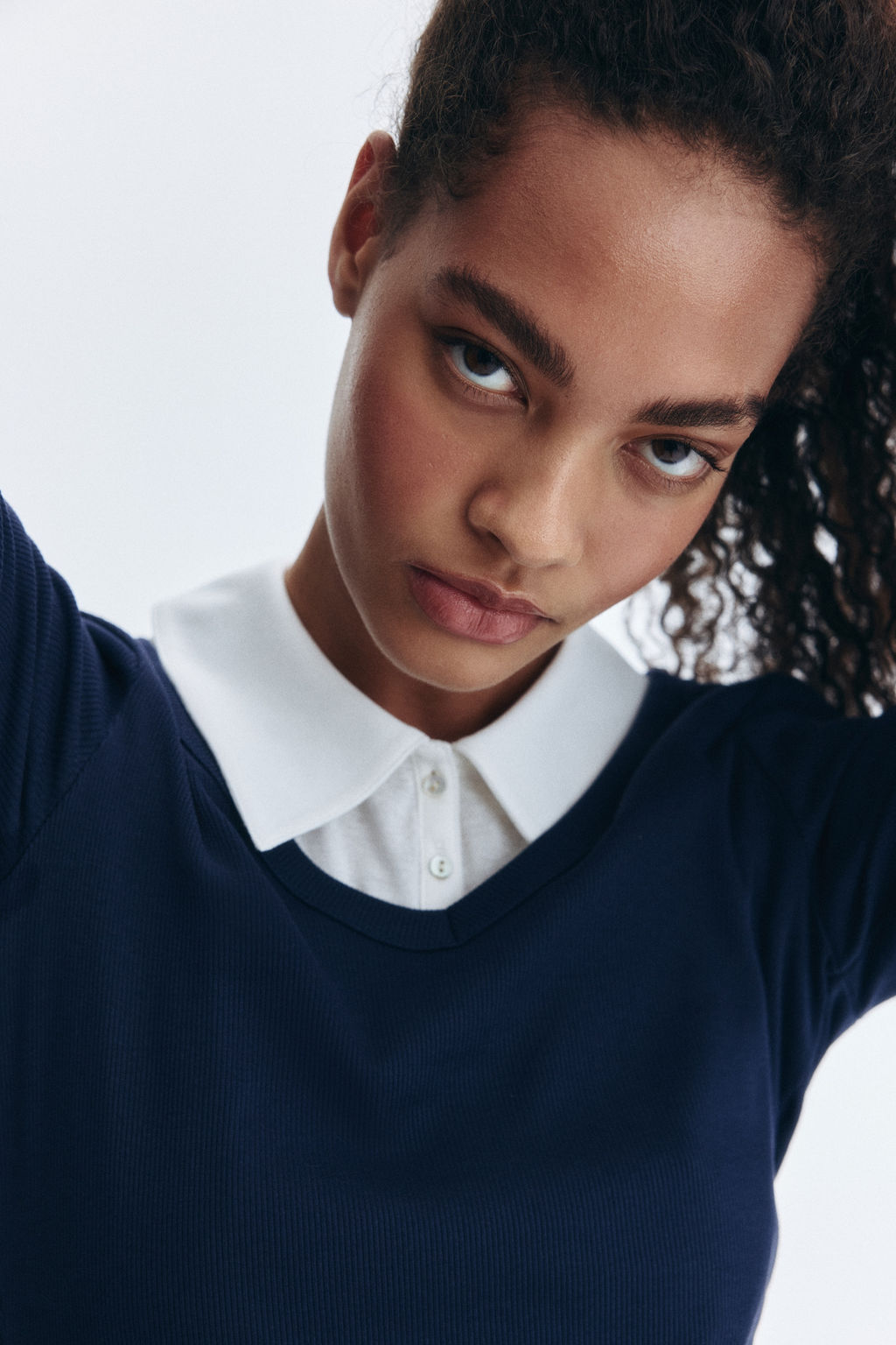Camiseta de algod?n con escote en V - H&m фото 5