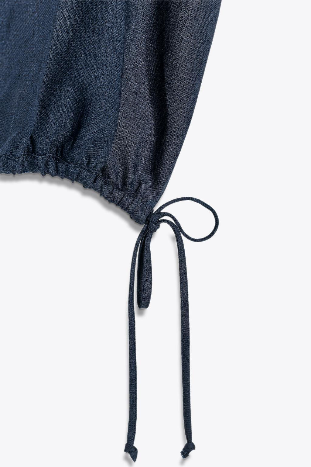 ZW COLLECTION LINEN TOP WITH TIES - Zara фото 7