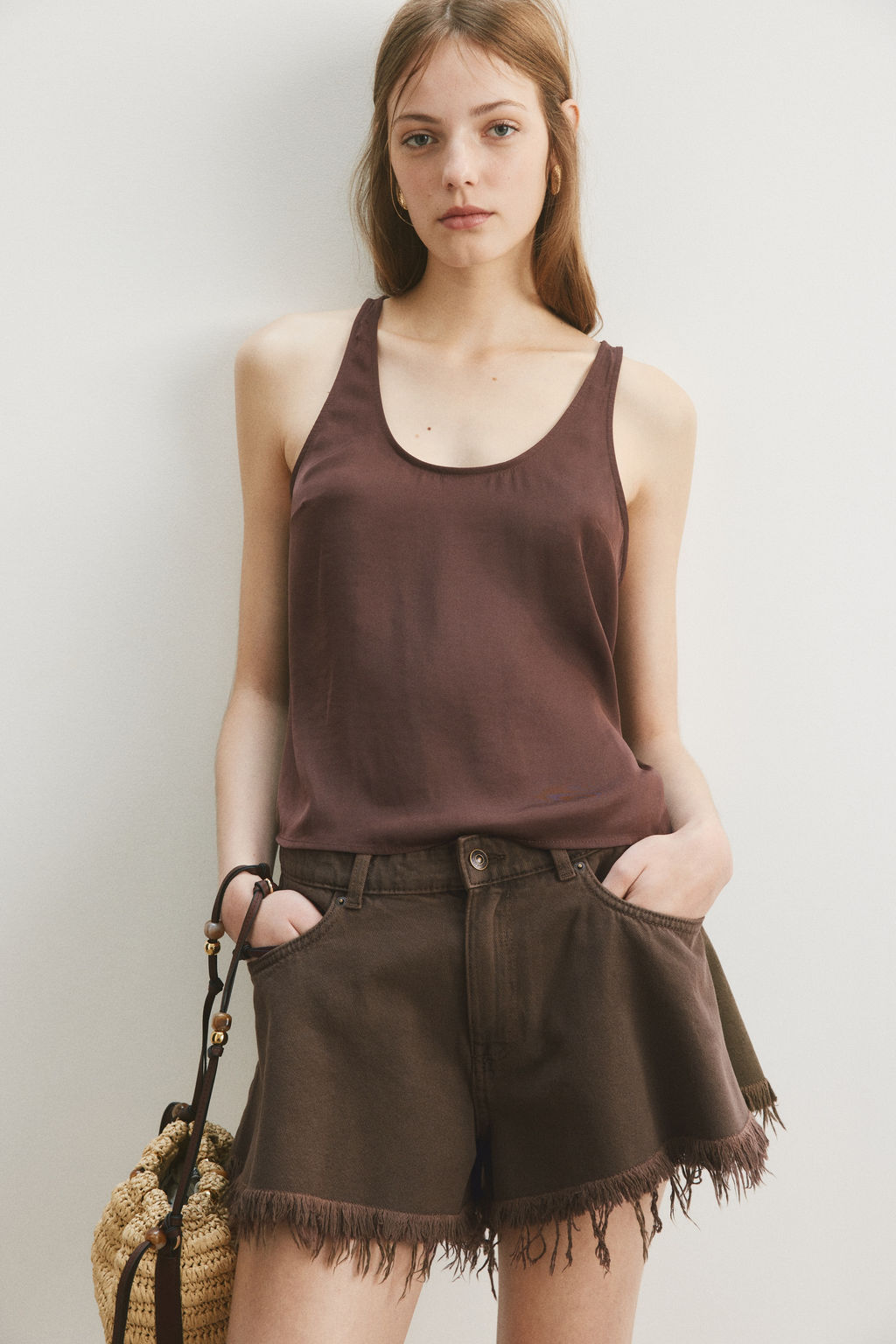 Top de gasa con escote en U - H&m фото 3